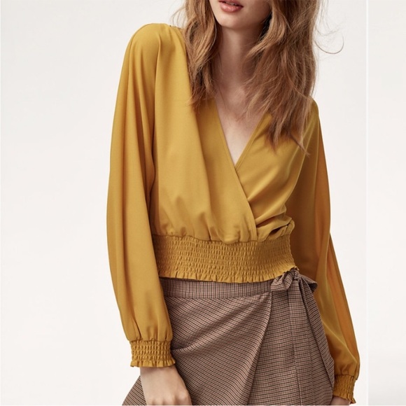 NWOT Wilfred Aritzia Reign Blouse X-Small - Picture 2 of 3